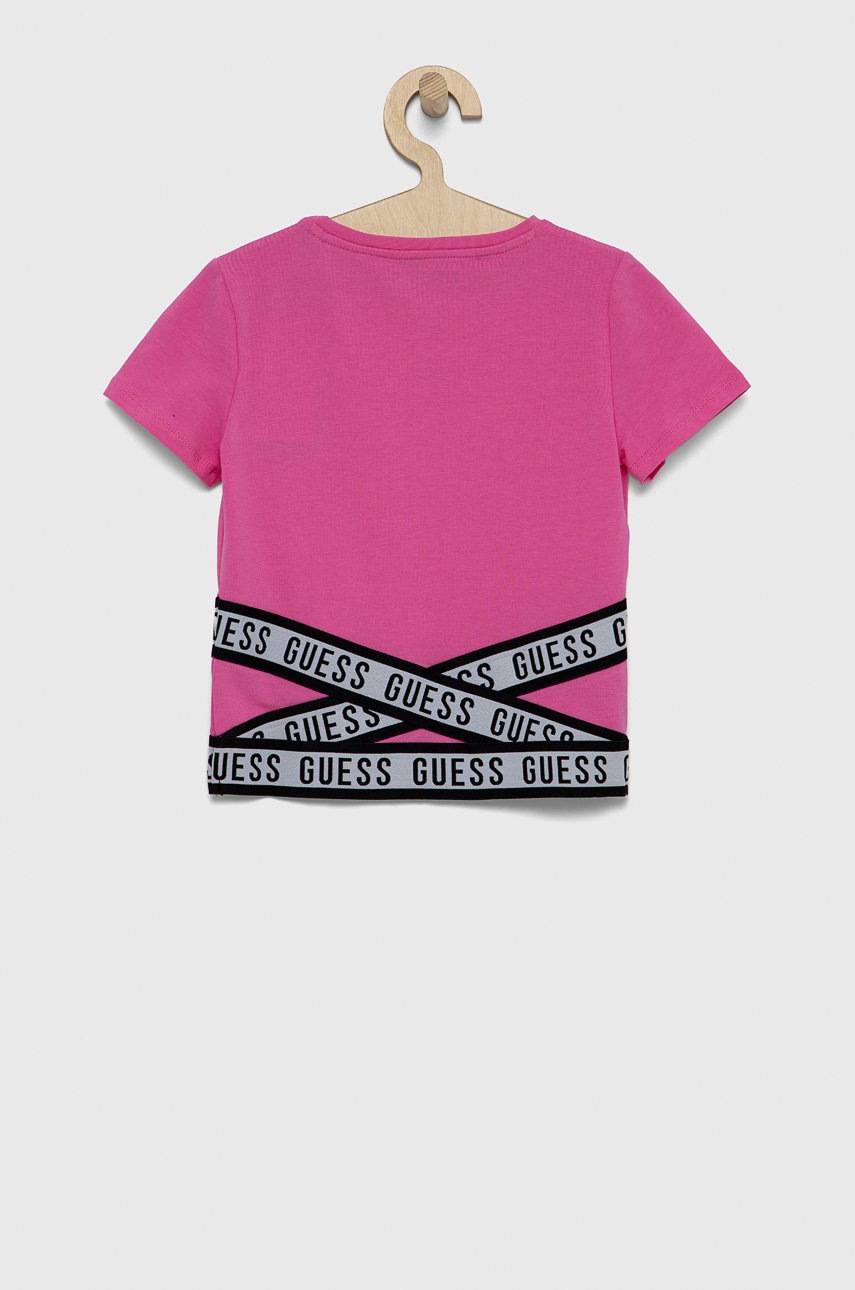 

Дитяча футболка Guess колір рожевий