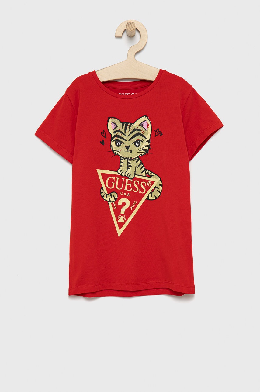 

Детска тениска Guess в червено, Червен