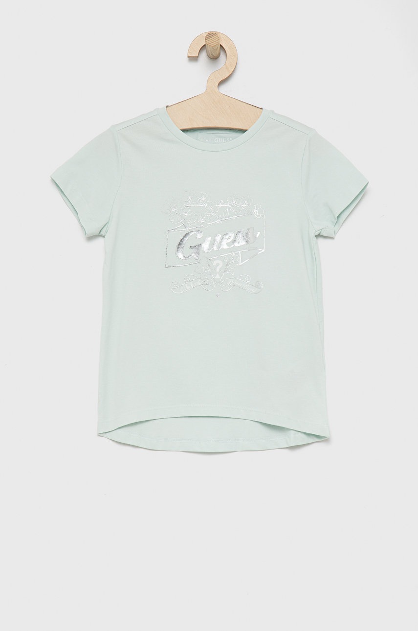 

Детска тениска Guess в зелено, Зелен