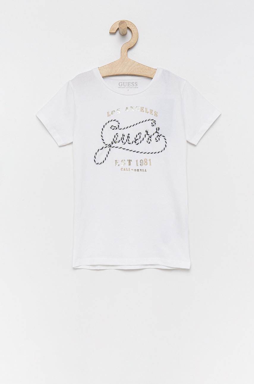 

Детска тениска Guess в бяло, Бял