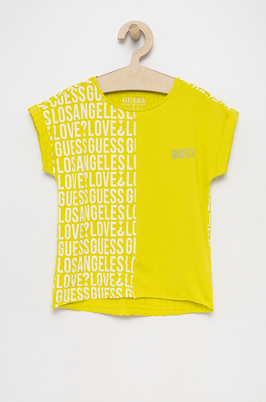 

Детска тениска Guess в зелено, Зелен