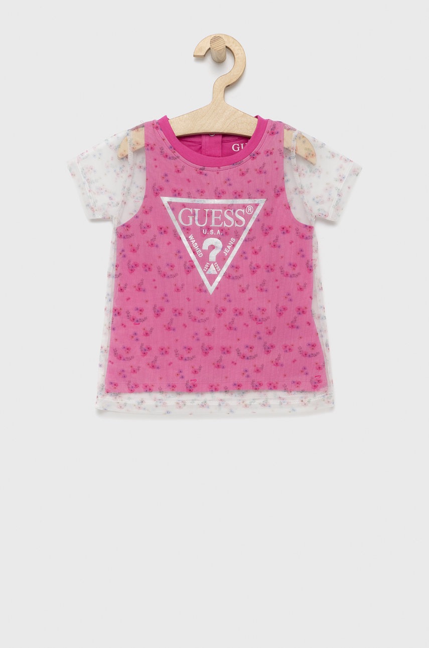 

Детска тениска Guess в розово, Розов