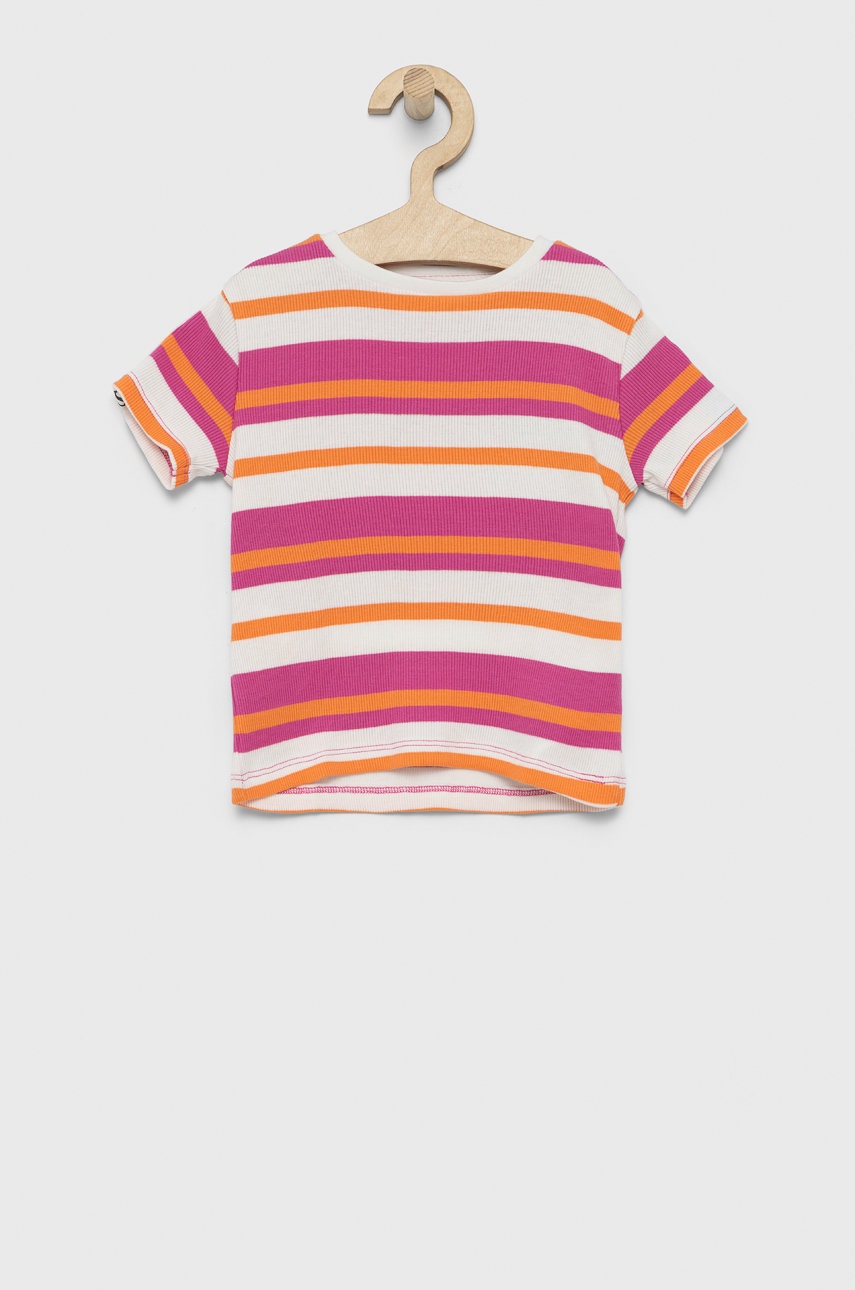 

Детска памучна тениска Guess в бяло, Бял