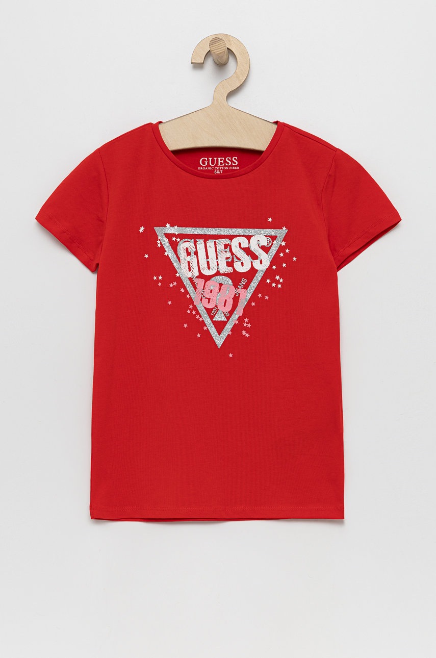 

Детска тениска Guess в червено, Червен