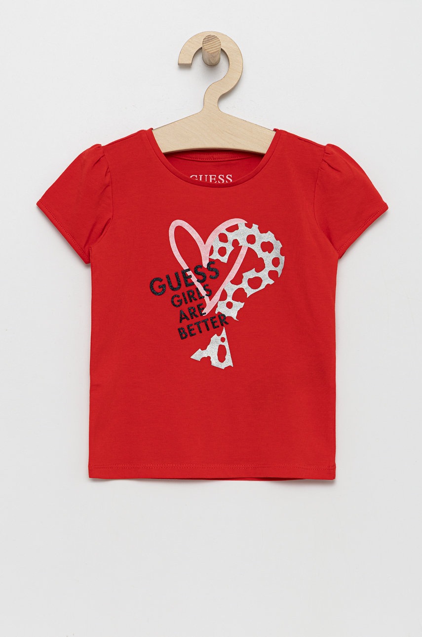 

Детска тениска Guess в червено, Червен
