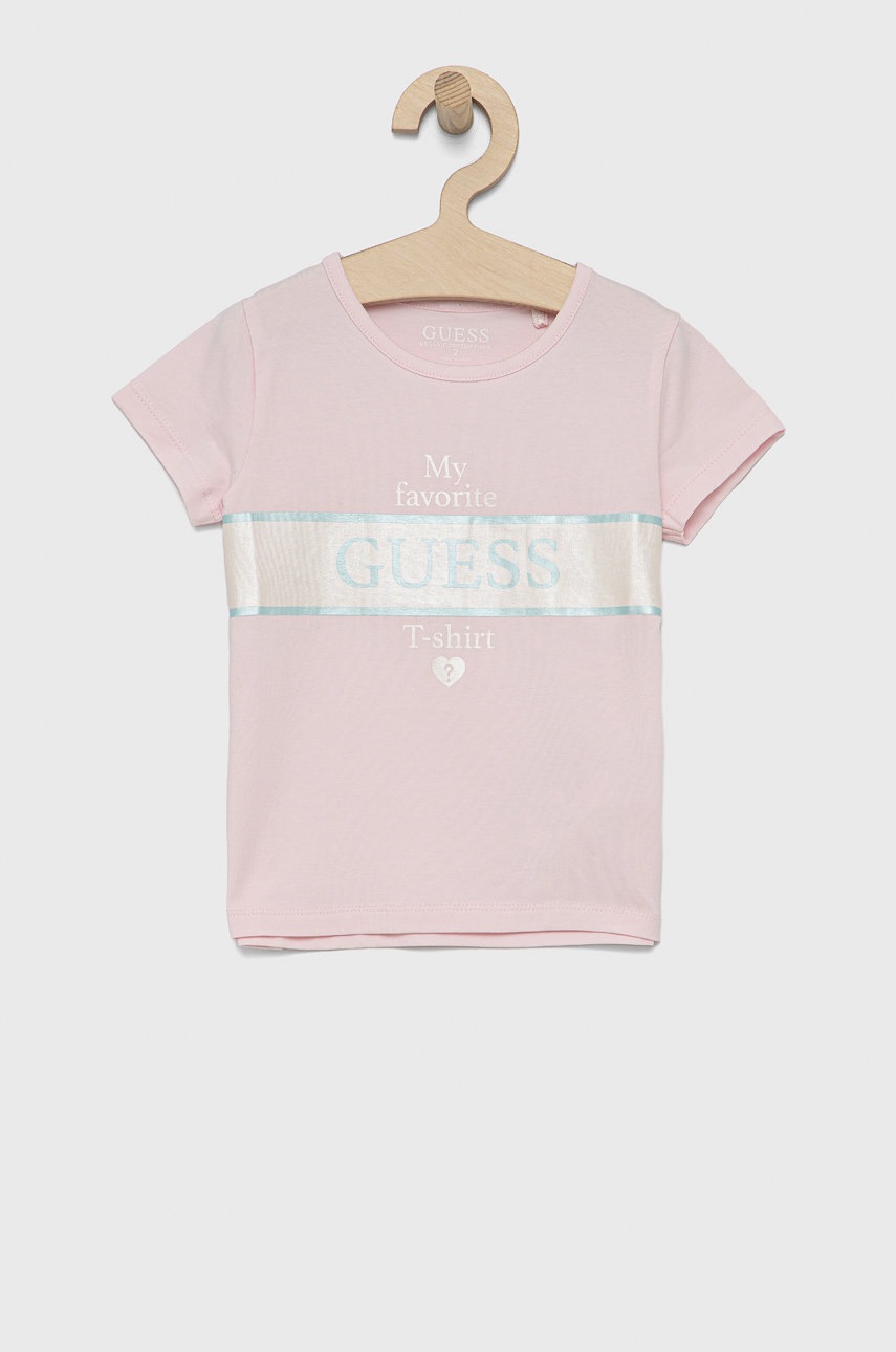 

Детска тениска Guess в розово, Розов