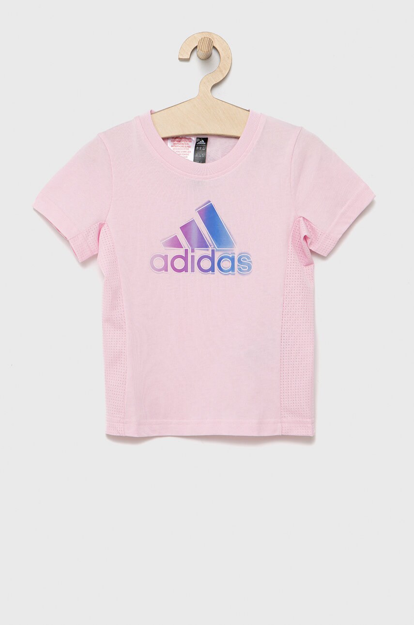 Adidas performance tricou copii culoarea roz