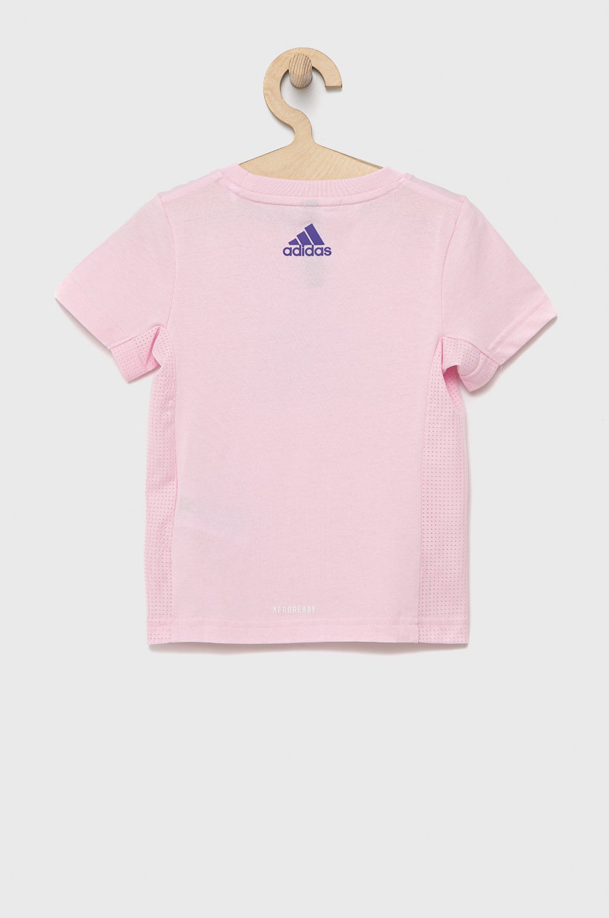 

Детская футболка adidas Performance HE0038 цвет розовый