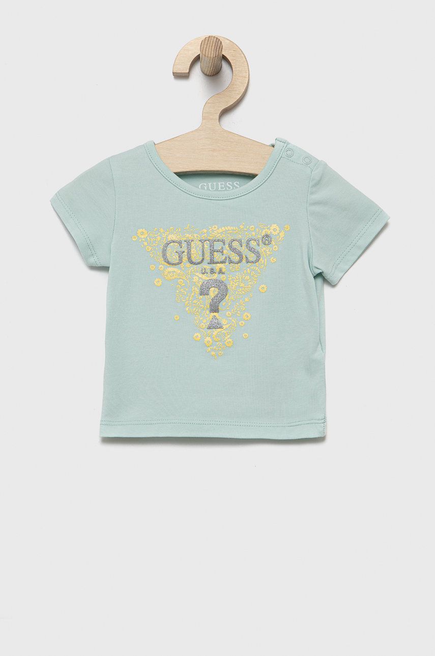 Dětské tričko Guess - modrá -  95% Bavlna