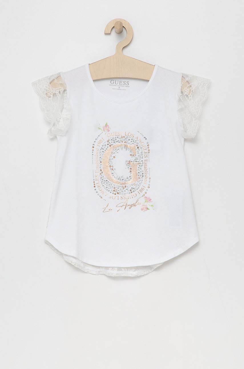 

Детска тениска Guess в бяло, Бял