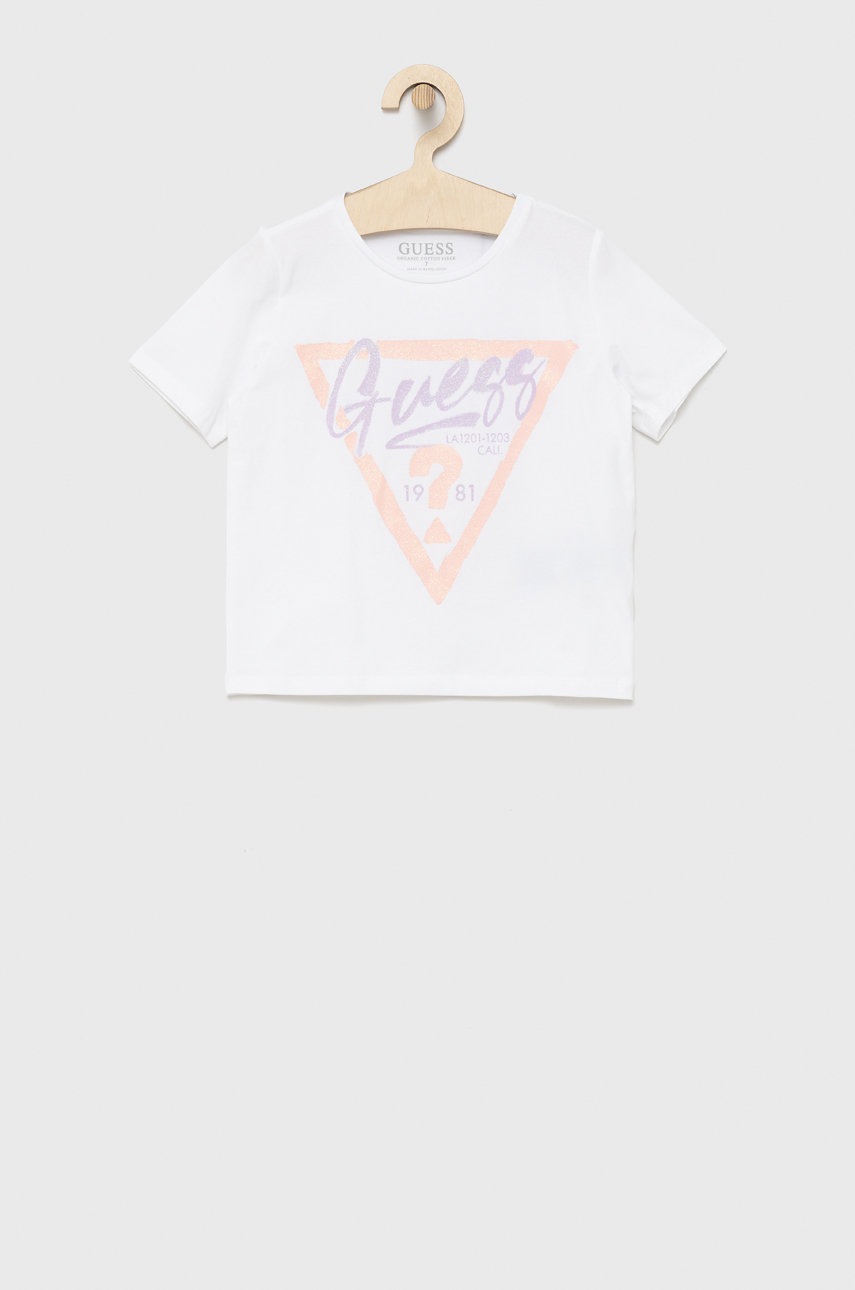 

Детска тениска Guess в бяло, Бял