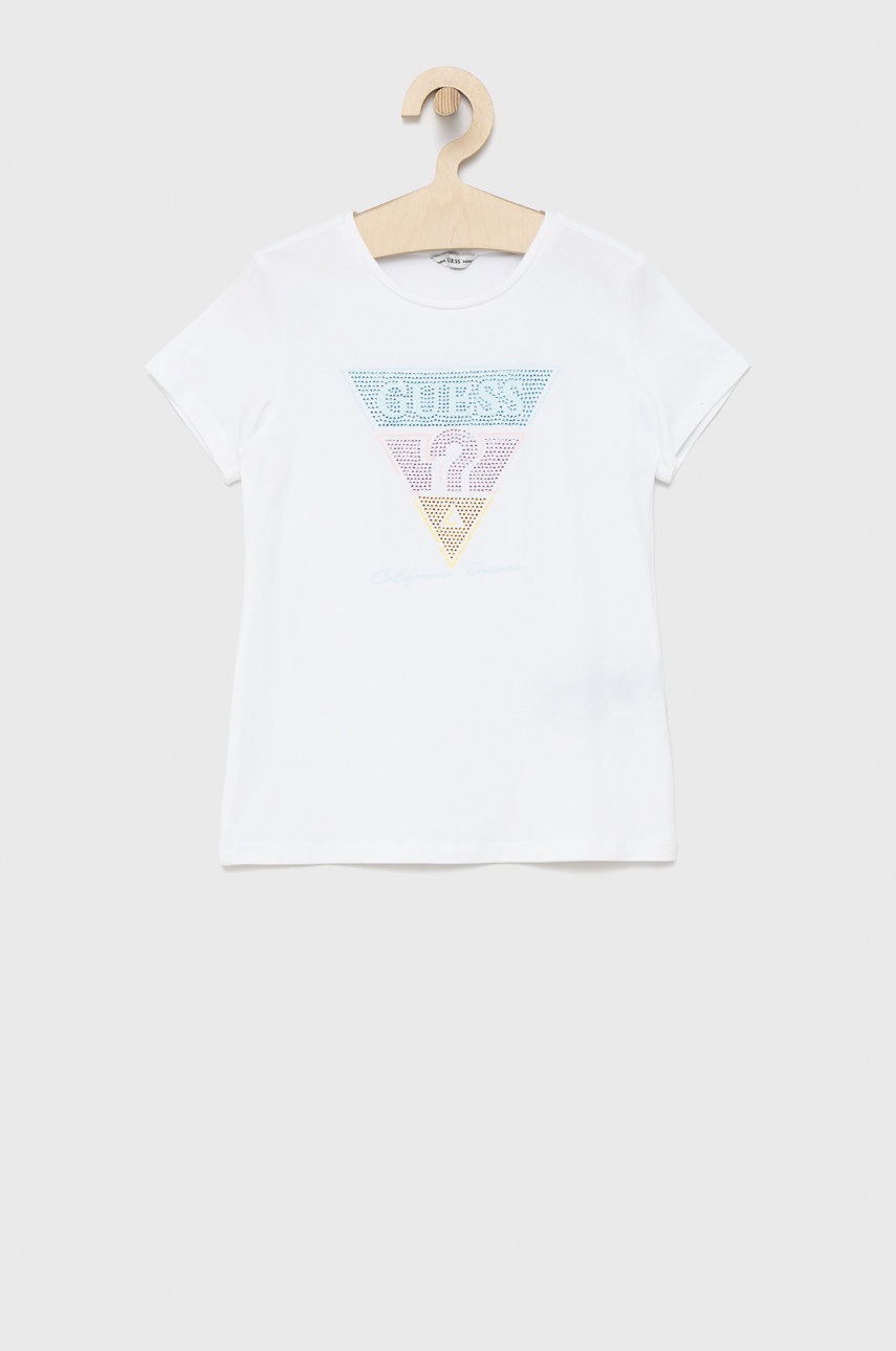 

Дитяча футболка Guess колір білий