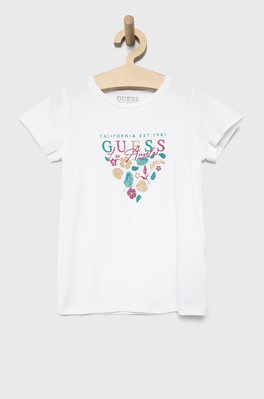 

Детска тениска Guess в бяло, Бял