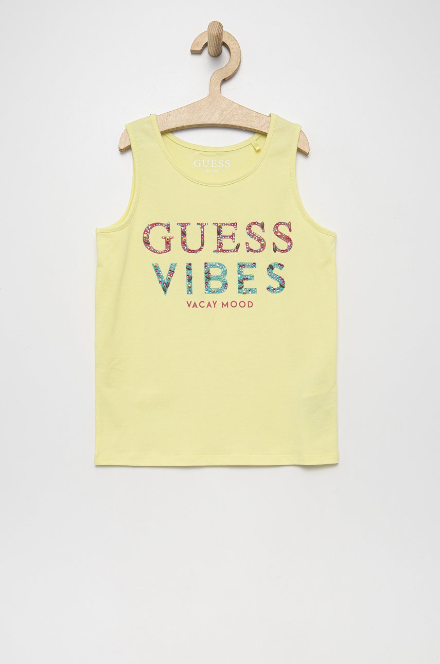 

Детски топ Guess в жълто, Жълт