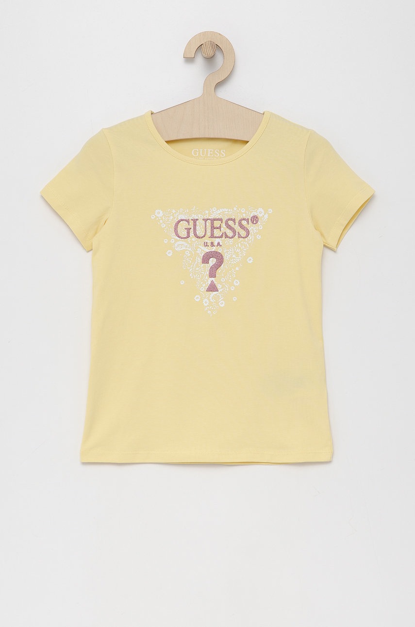 

Детская футболка Guess цвет жёлтый