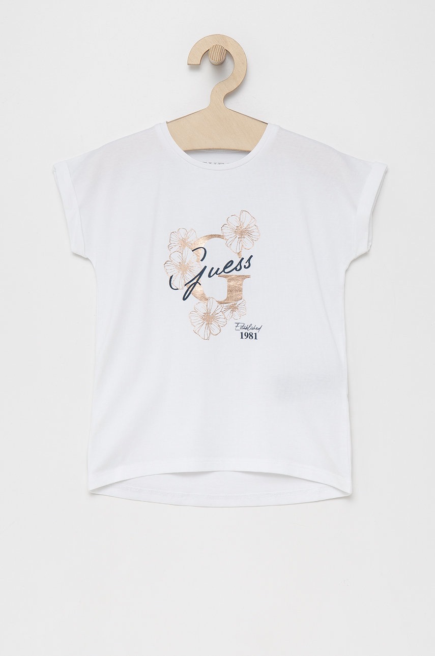 

Детска тениска Guess в бяло, Бял
