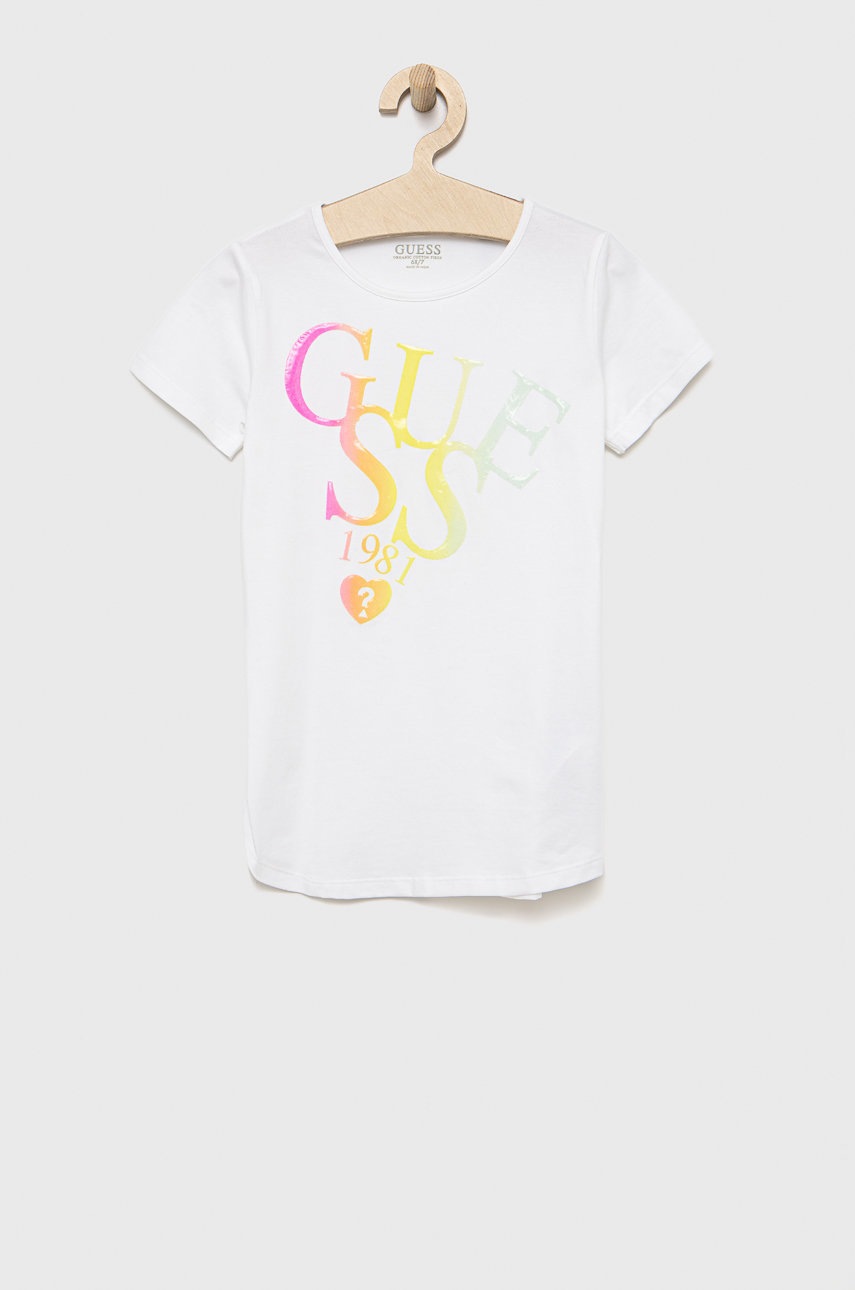 

Детска тениска Guess в бяло, Бял
