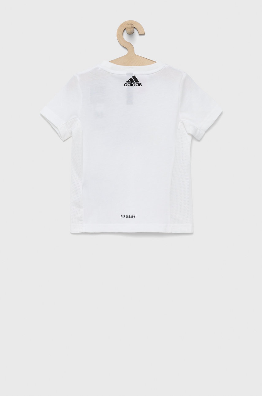 

Дитяча футболка adidas Performance HE0039 колір білий