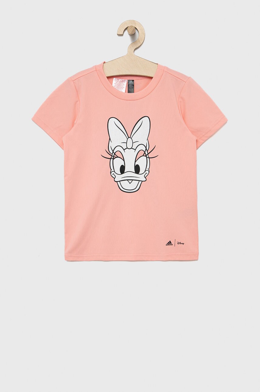 Adidas performance tricou copii disney culoarea roz