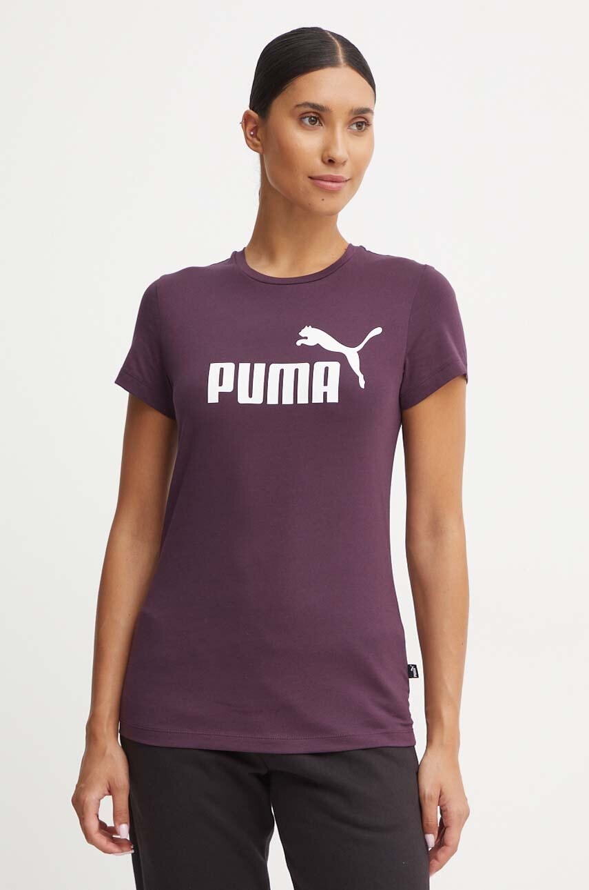 Puma tricou de bumbac pentru copii culoarea violet Puma tricou de bumbac pentru copii culoarea violet