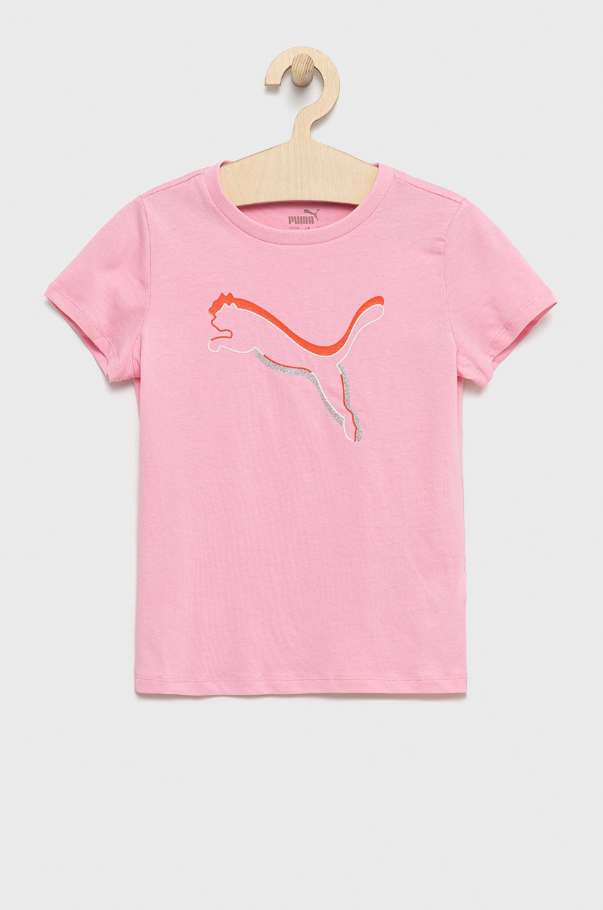 Puma tricou de bumbac pentru copii 846947 culoarea roz