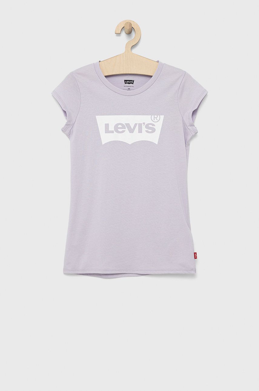 Levi’s tricou de bumbac pentru copii culoarea violet 2023 ❤️ Pret Super answear imagine noua 2022