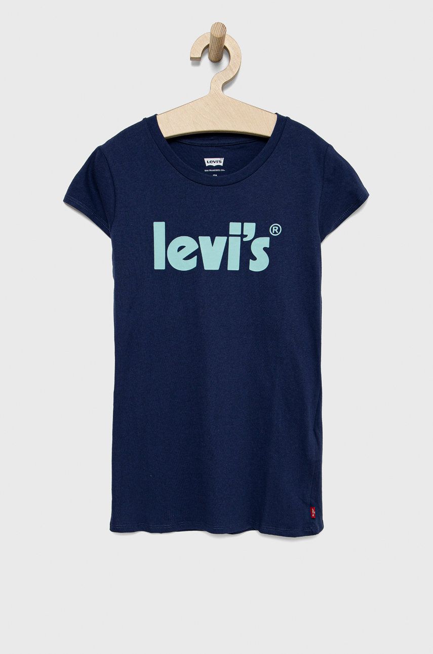 Levi's tricou de bumbac pentru copii culoarea albastru marin