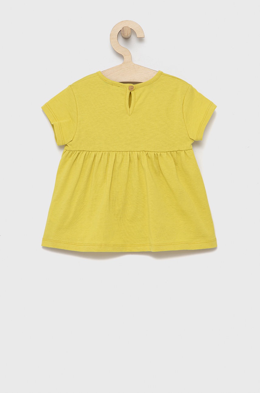 

Дитяча бавовняна сукня United Colors of Benetton колір зелений mini розкльошена