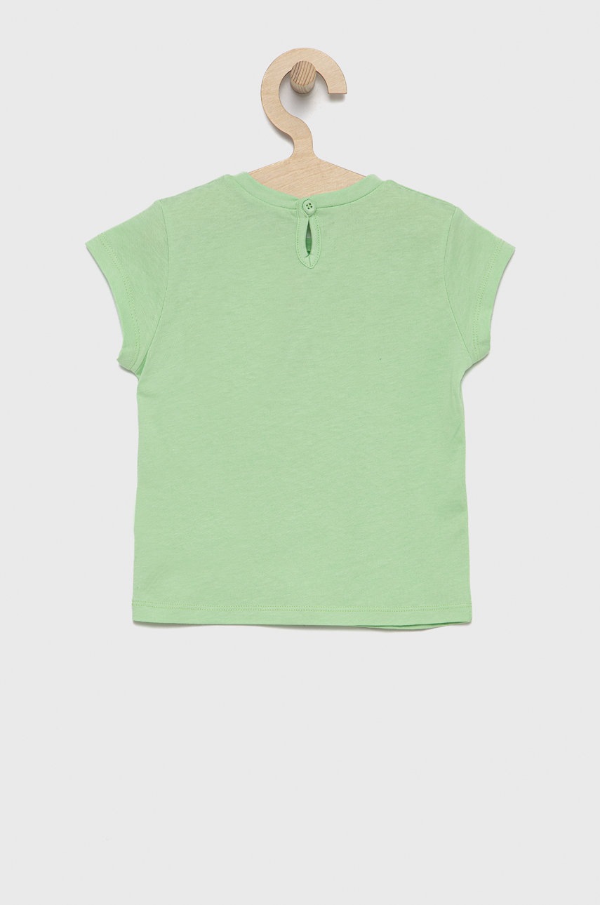 

Детская хлопковая футболка United Colors of Benetton цвет зелёный