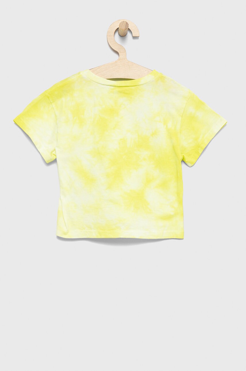

Дитяча бавовняна футболка United Colors of Benetton колір зелений