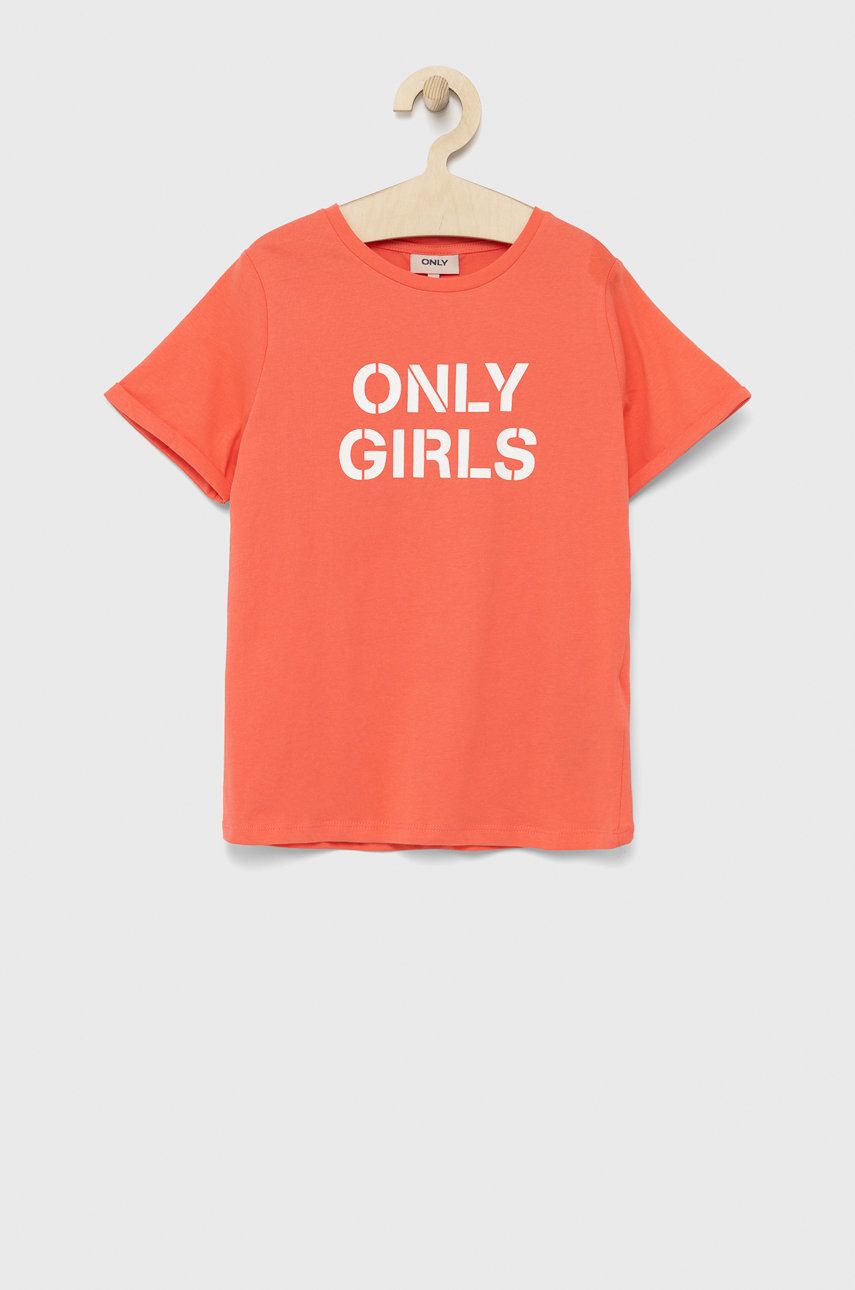E-shop Dětské bavlněné tričko Kids Only oranžová barva