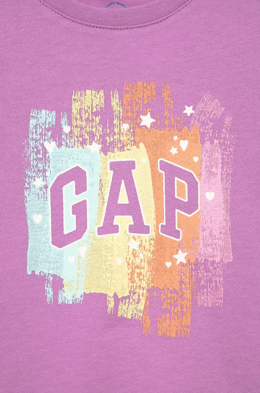 GAP Tricou De Bumbac Pentru Copii Culoarea Violet