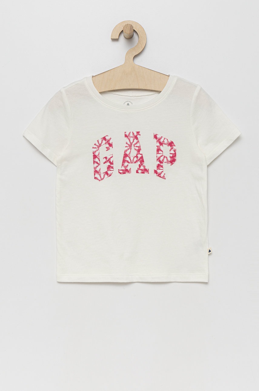 

Детска памучна тениска GAP в бяло, Бял