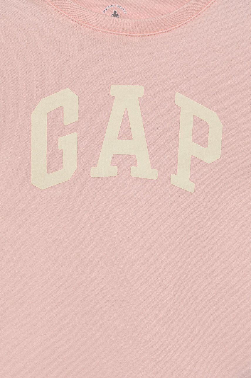 GAP Tricou De Bumbac Pentru Copii Culoarea Roz