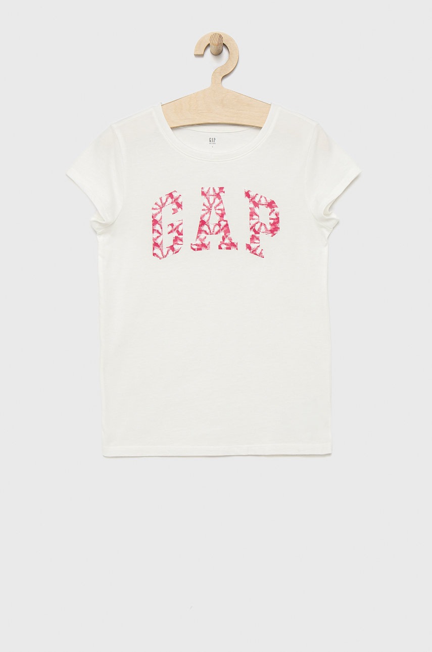 

Детска памучна тениска GAP в бяло, Бял