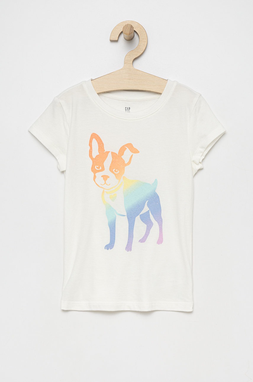 

Детска памучна тениска GAP в бяло, Бял
