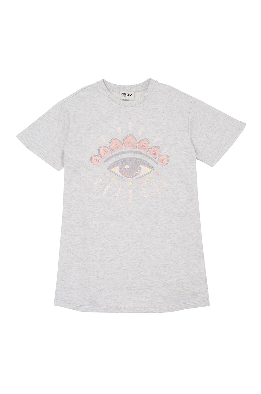 Kenzo Kids tricou de bumbac pentru copii culoarea gri