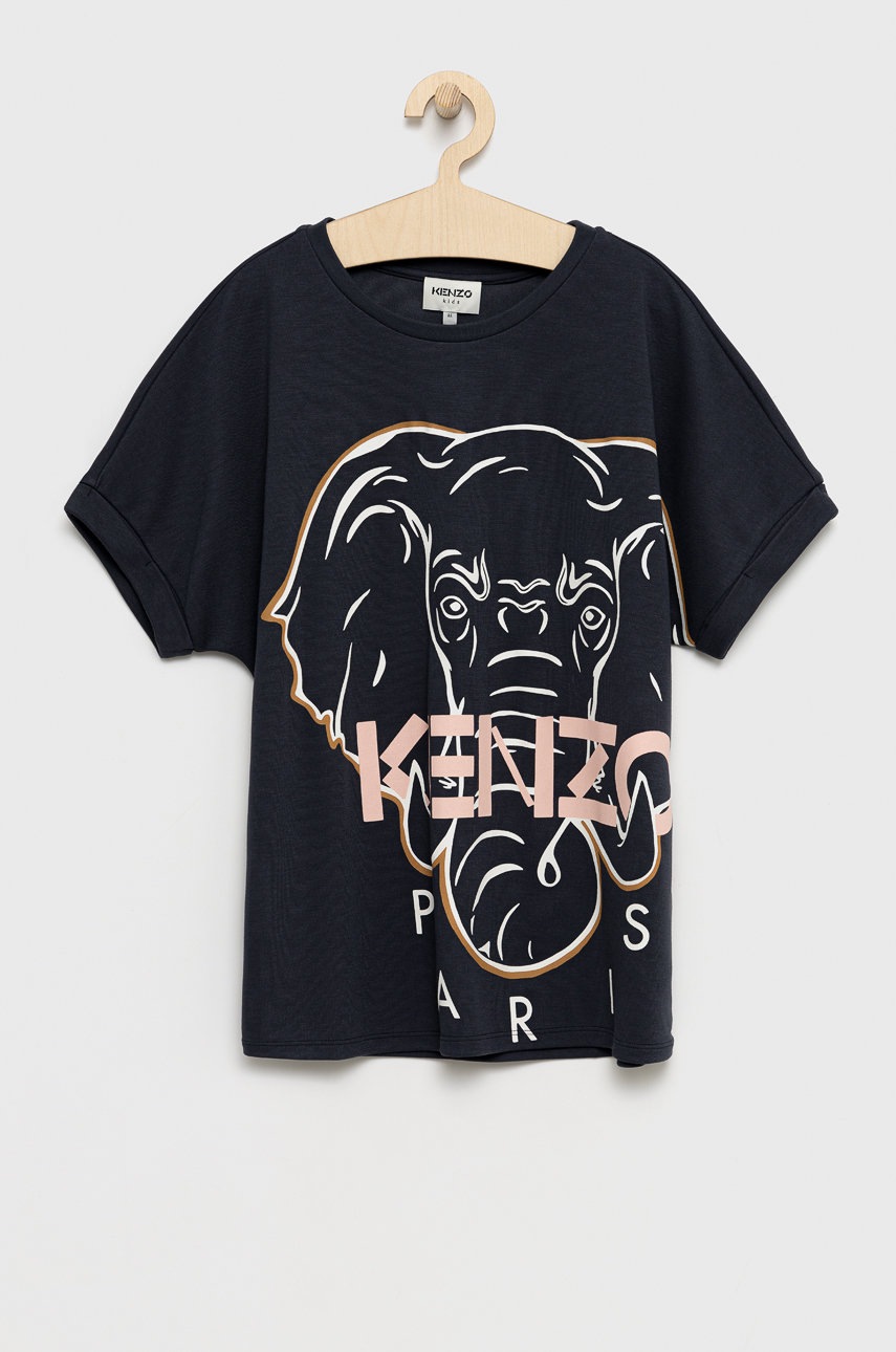 

Детска тениска Kenzo Kids в черно, Черен
