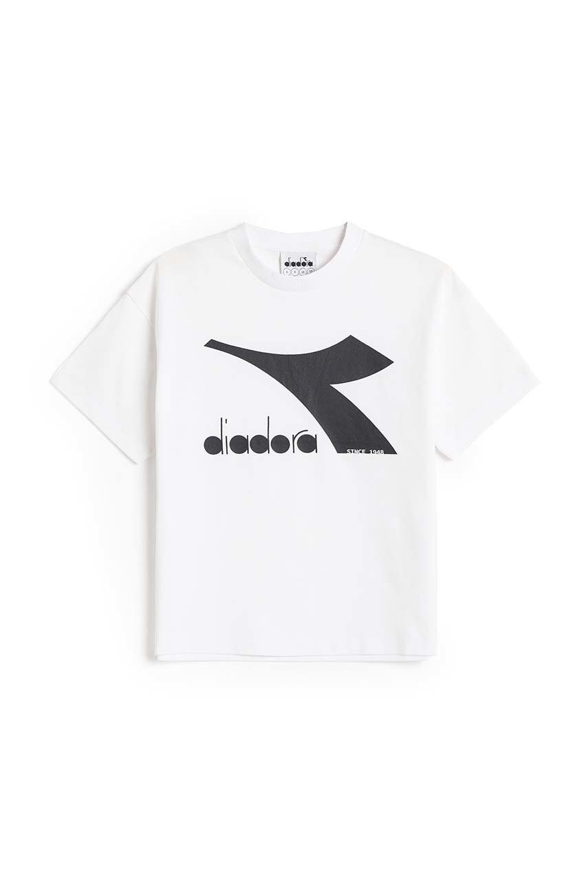 

Детска памучна тениска Diadora в бяло, Бял
