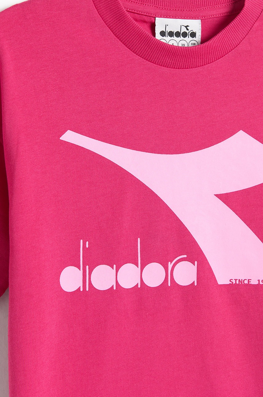 

Дитяча бавовняна футболка Diadora колір фіолетовий