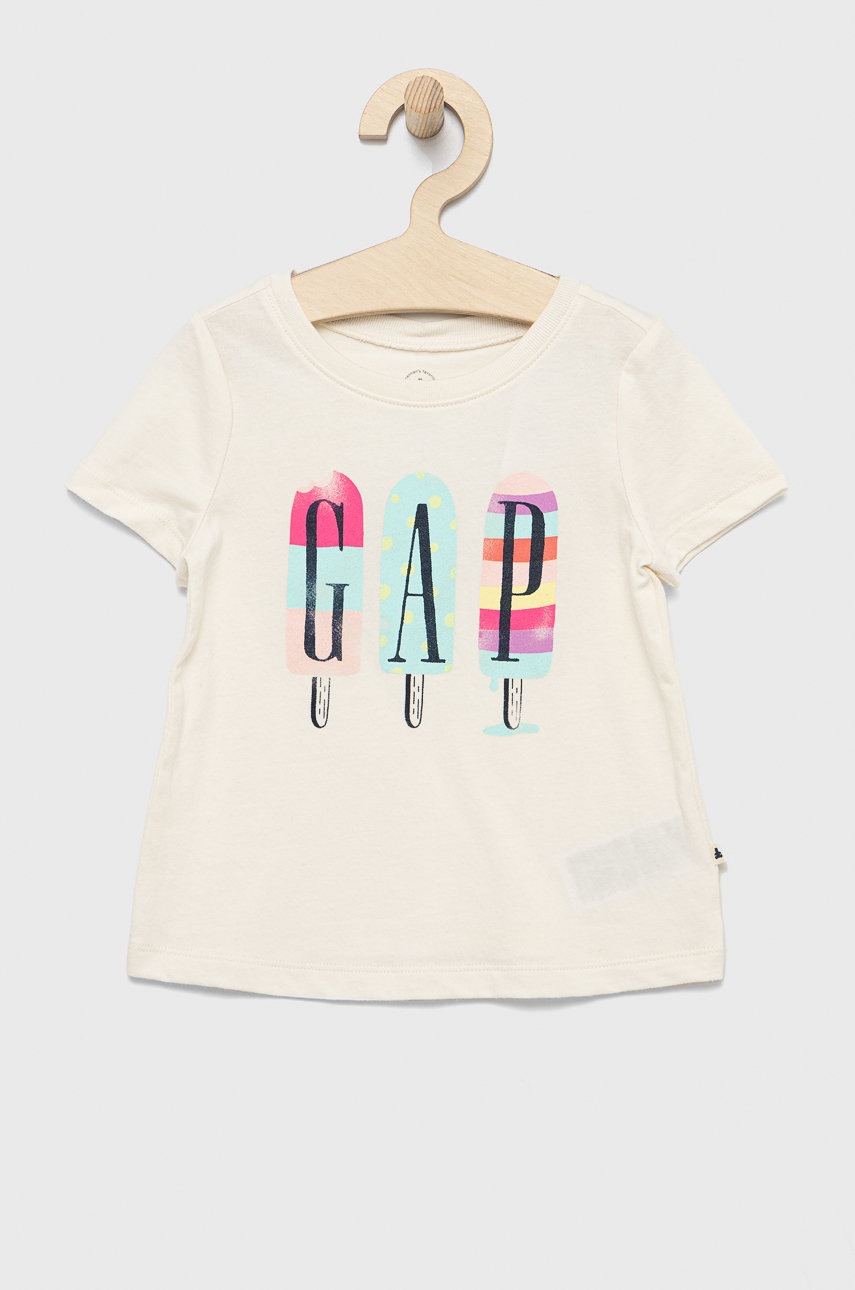 

Детска памучна тениска GAP в бежово, Бежов