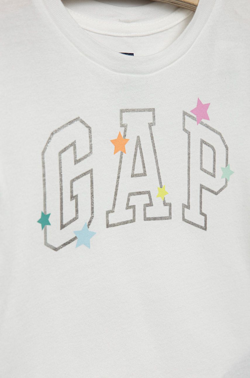 GAP Tricou De Bumbac Pentru Copii Culoarea Alb