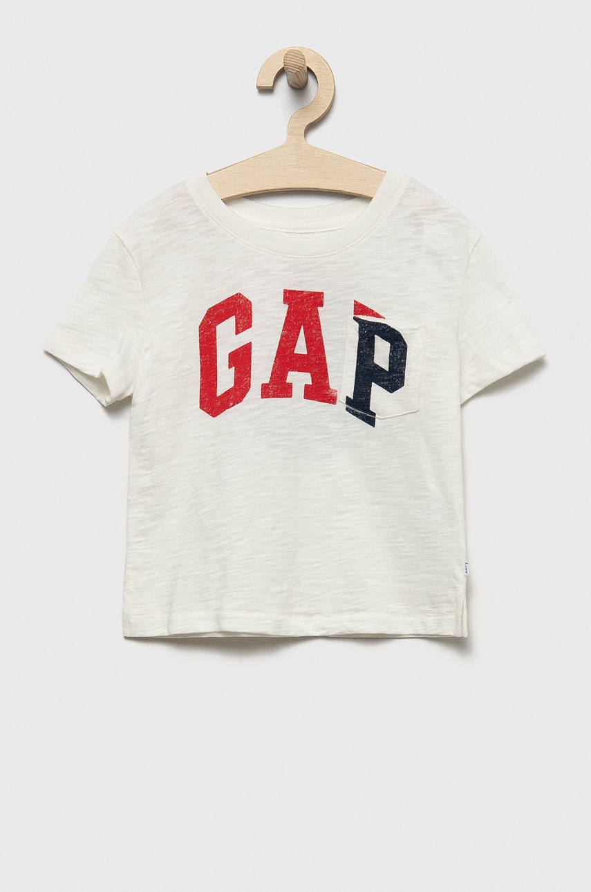

Детска памучна тениска GAP в бяло, Бял