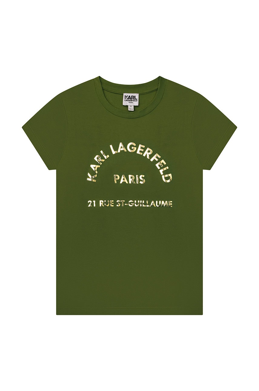 

Детска тениска Karl Lagerfeld в зелено, Зелен