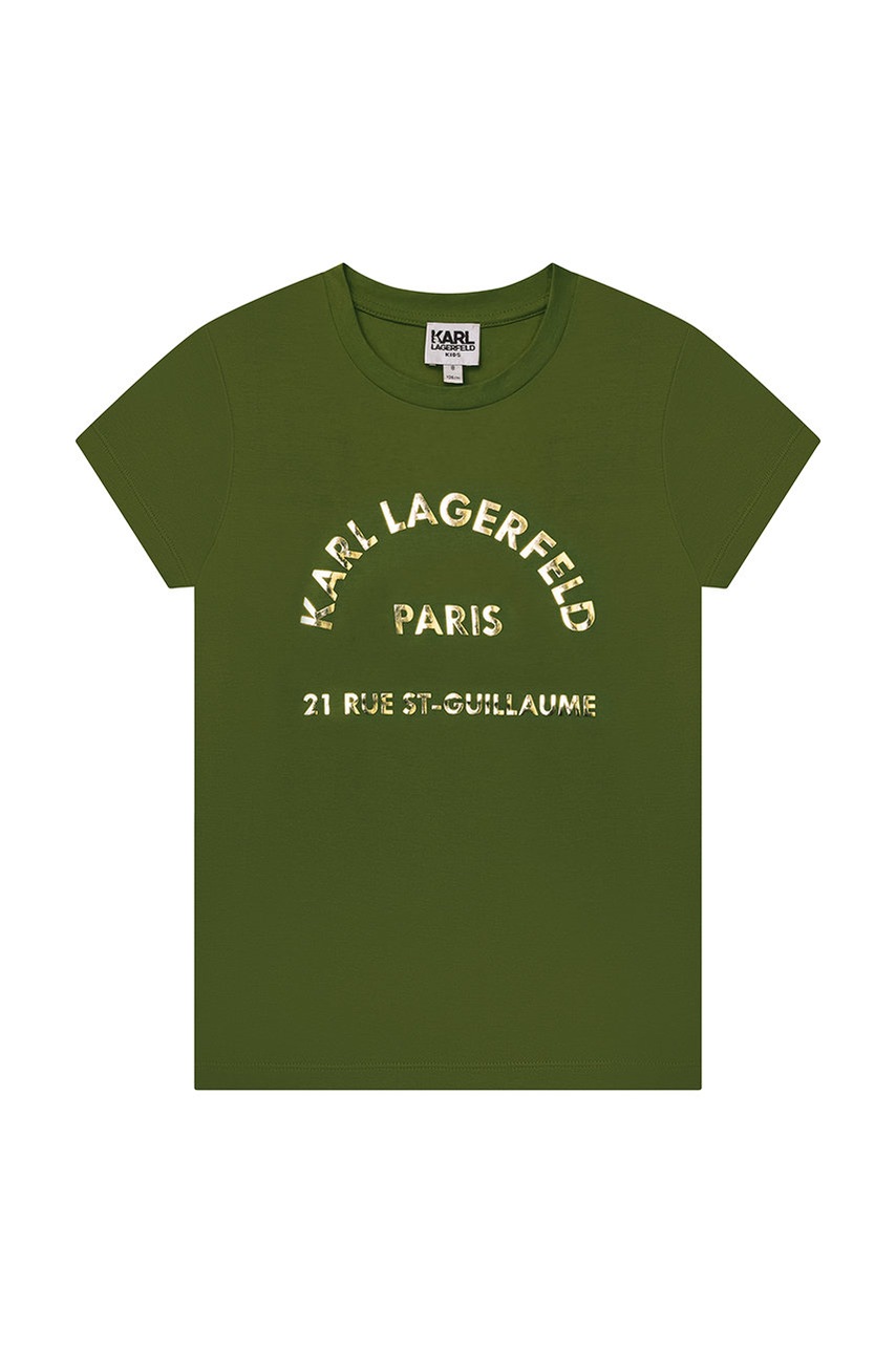 

Детска тениска Karl Lagerfeld в зелено, Зелен