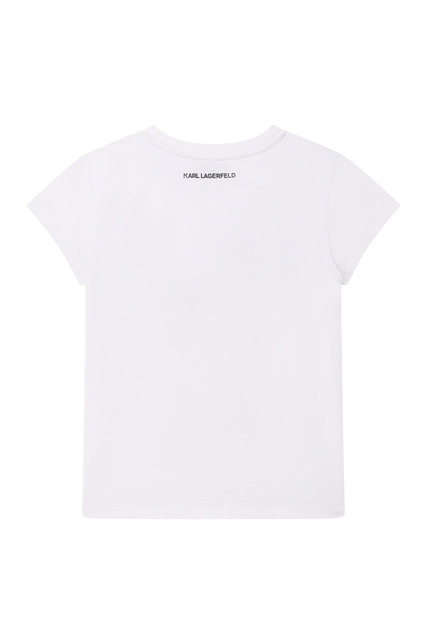 

Дитяча футболка Karl Lagerfeld колір білий