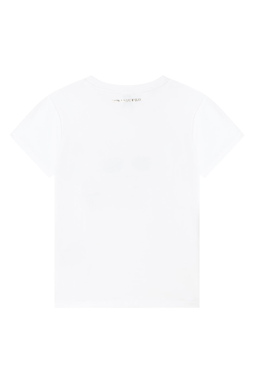 

Дитяча футболка Karl Lagerfeld колір білий