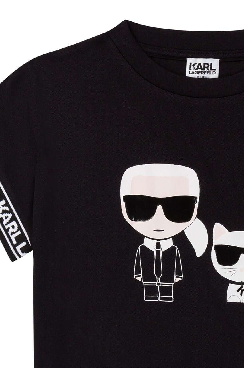 

Дитяча футболка Karl Lagerfeld колір чорний