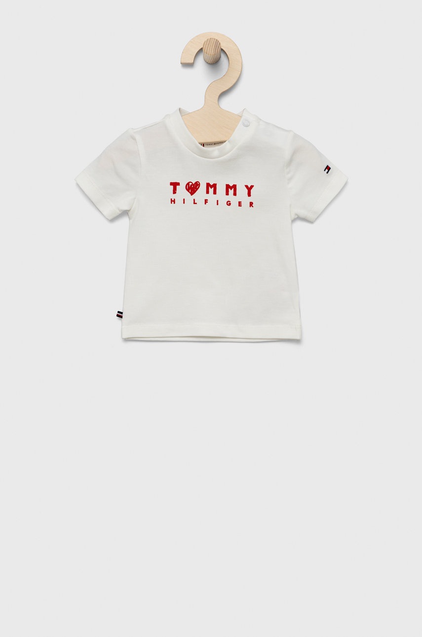 

Дитяча футболка Tommy Hilfiger колір білий
