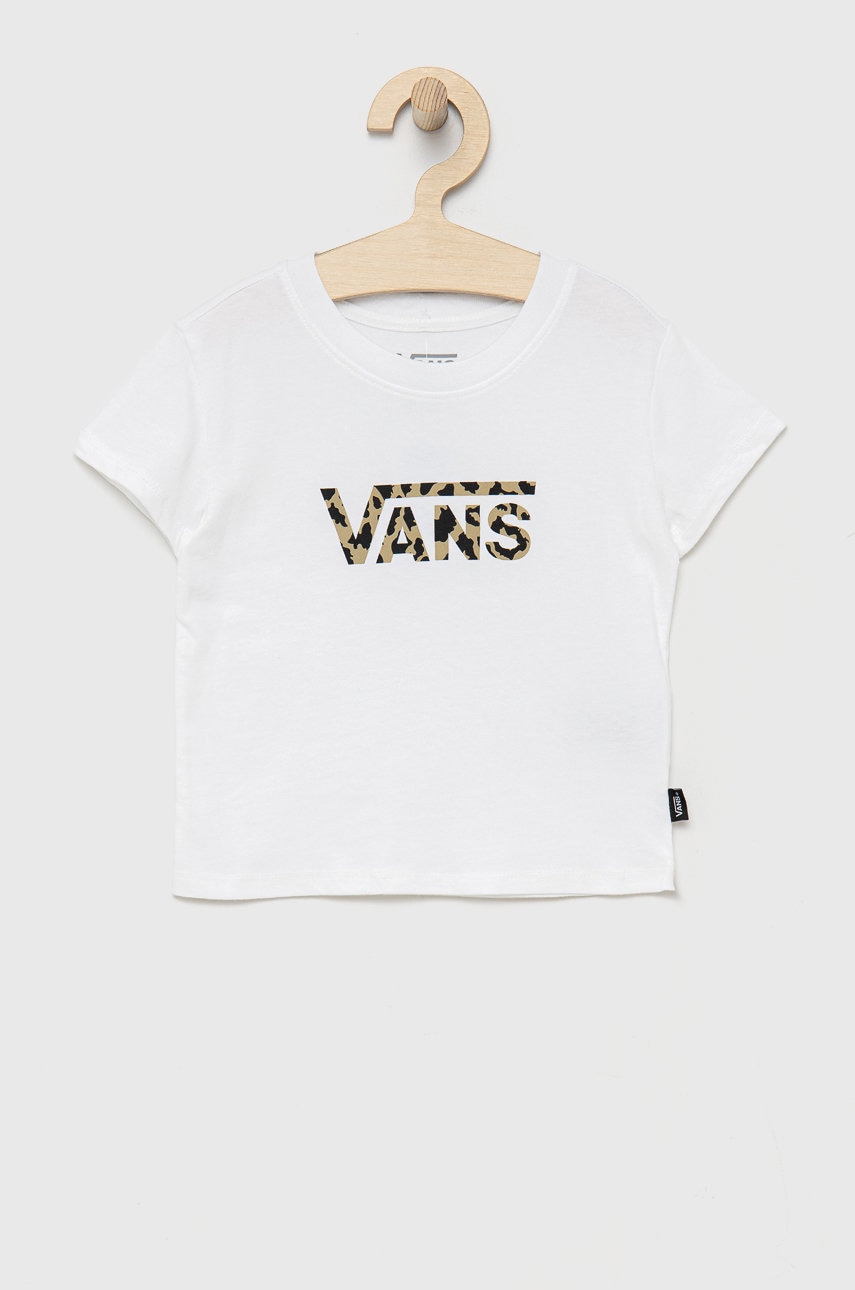 Дитяча бавовняна футболка Vans колір білий Дитяча бавовняна футболка Vans колір білий